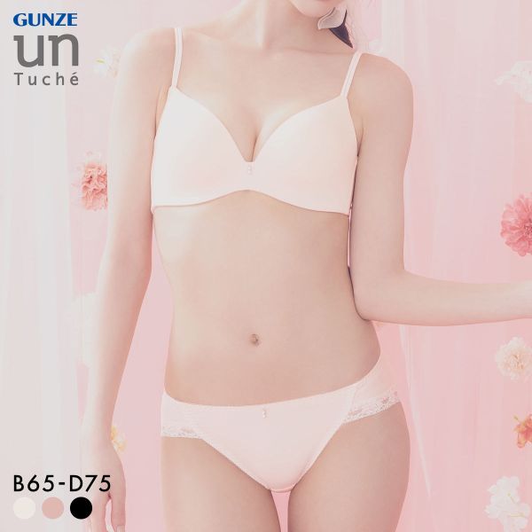 グンゼ unTuche ノンワイヤーブラ＆ショーツセット ティーンズ ワイレスブラ ブラジャー GUNZE アントゥシェ