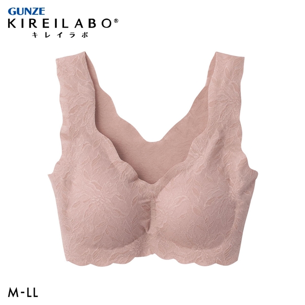 グンゼ GUNZE キレイラボ KIREILABO ブラファンデ ブラジャー ノンワイヤー ハーフトップ 完全無縫製 シームレス 単品