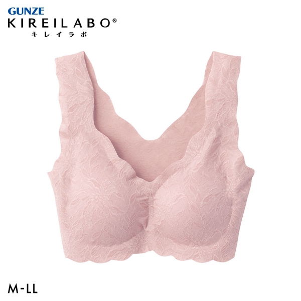 グンゼ GUNZE キレイラボ KIREILABO ブラファンデ ブラジャー ノンワイヤー ハーフトップ 完全無縫製 シームレス 単品