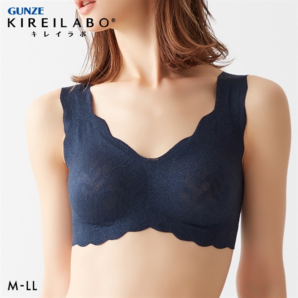 グンゼ GUNZE キレイラボ KIREILABO ブラファンデ ブラジャー ノンワイヤー ハーフトップ 完全無縫製 シームレス 単品