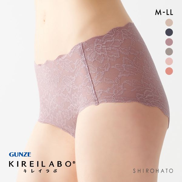 グンゼ GUNZE キレイラボ KIREILABO レギュラーショーツ 日本製 完全無縫製 総レース 単品