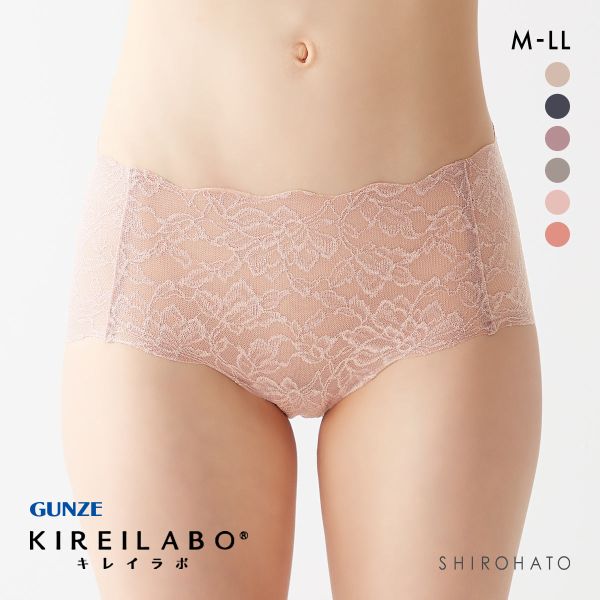 グンゼ GUNZE キレイラボ KIREILABO レギュラーショーツ 日本製 完全無縫製 総レース 単品