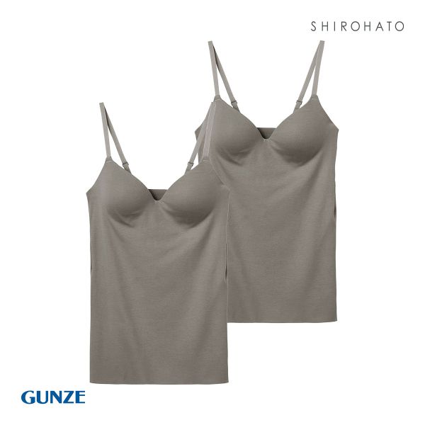 グンゼ GUNZE キレイラボ KIREILABO フィッテ Fitte オーガニックコットン混 ブラキャミソール 2点セット インナー カップ付き