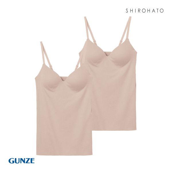 グンゼ GUNZE キレイラボ KIREILABO フィッテ Fitte オーガニックコットン混 ブラキャミソール 2点セット インナー カップ付き