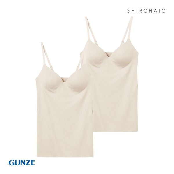 グンゼ GUNZE キレイラボ KIREILABO フィッテ Fitte オーガニックコットン混 ブラキャミソール 2点セット インナー カップ付き