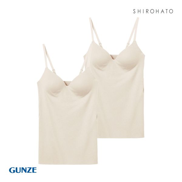 グンゼ GUNZE キレイラボ KIREILABO フィッテ Fitte オーガニックコットン混 ブラキャミソール 2点セット インナー カップ付き