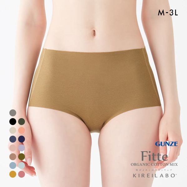 グンゼ GUNZE キレイラボ KIREILABO フィッテ Fitte オーガニックコットン混 ショーツ レギュラー 単品 ヘム カットオフ