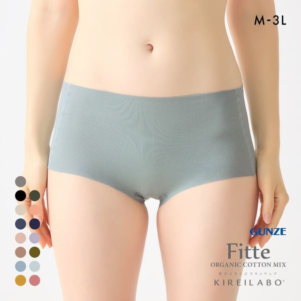 グンゼ GUNZE キレイラボ KIREILABO フィッテ Fitte オーガニックコットン混 ショーツ レギュラー 単品 ヘム カットオフ