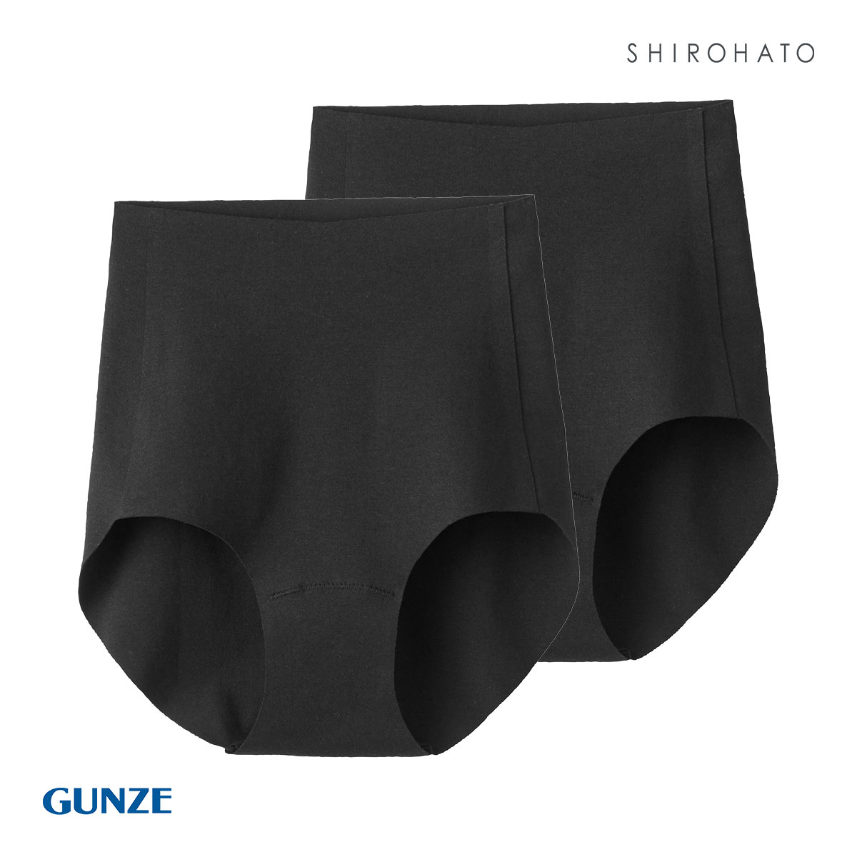 グンゼ GUNZE キレイラボ KIREILABO フィッテ Fitte オーガニックコットン混 レギュラーショーツ カットオフ 2枚セット(BK-ブラック-M)