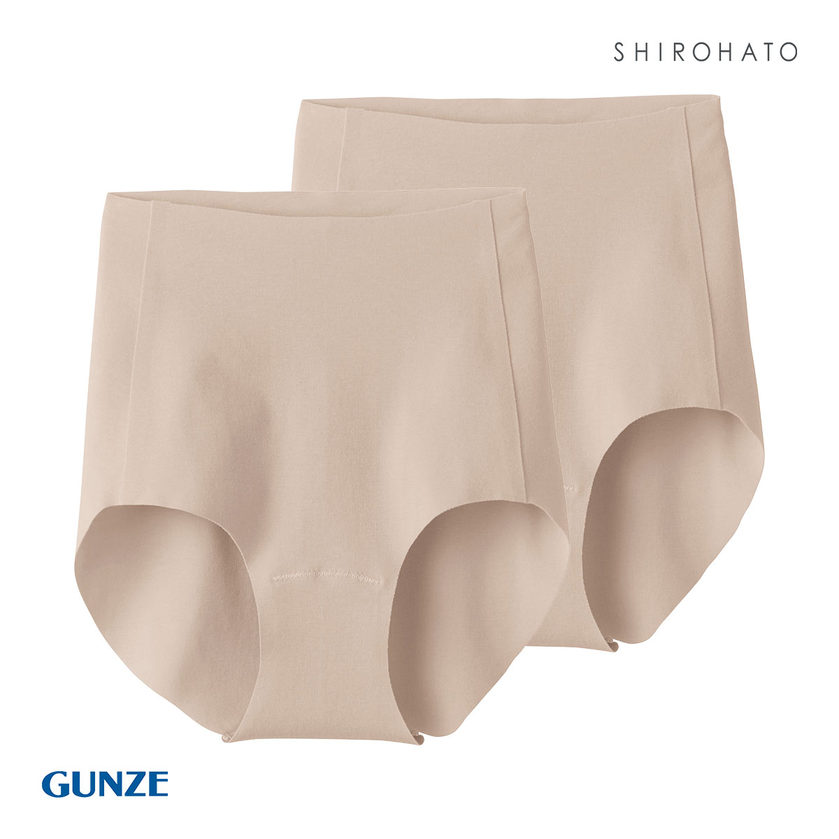 グンゼ GUNZE キレイラボ KIREILABO フィッテ Fitte オーガニックコットン混 レギュラーショーツ カットオフ 2枚セット(PB-ピンクベージュ-M)