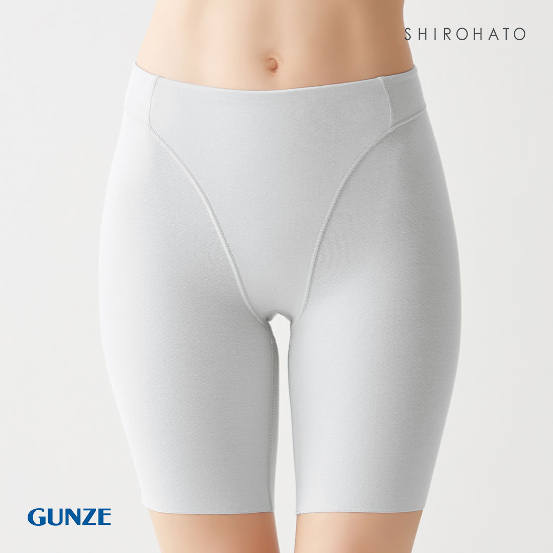 グンゼ GUNZE キレイラボ KIREILABO フィッテ Fitte ロングガードル レディース 補正下着 肌側オーガニックコットン(SL-シルバー-M)