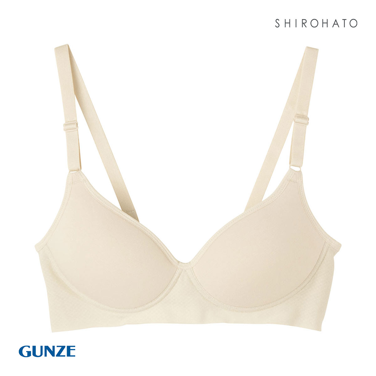 グンゼ GUNZE キレイラボ KIREILABO フィッテ Fitte ノンワイヤー ブラジャー レディース 単品 肌側オーガニックコットン(IV-アイボリー-M)