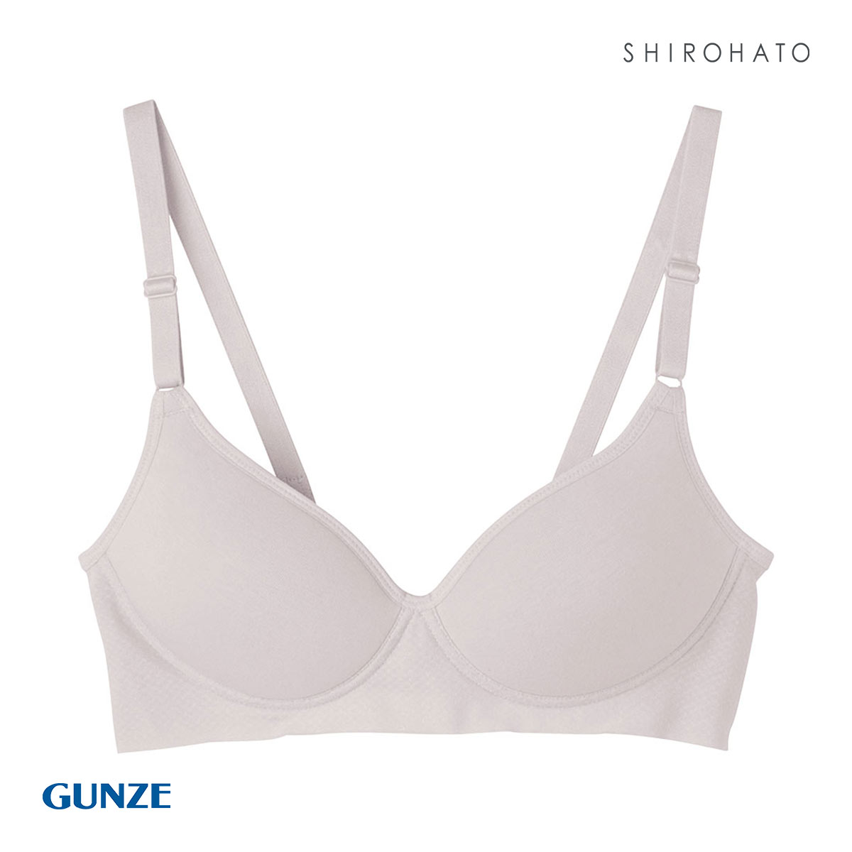 グンゼ GUNZE キレイラボ KIREILABO フィッテ Fitte ノンワイヤー ブラジャー レディース 単品 肌側オーガニックコットン(IPU-アイスパープル-M)