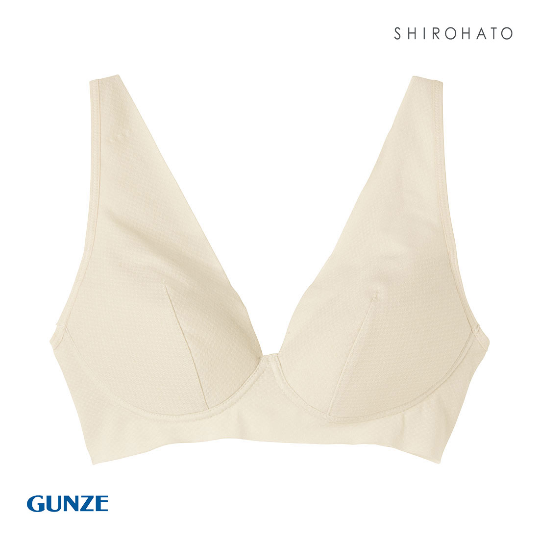 グンゼ GUNZE キレイラボ KIREILABO フィッテ Fitte ノンワイヤー ブラジャー レディース 単品 オーガニックコットン(IV-アイボリー-M)