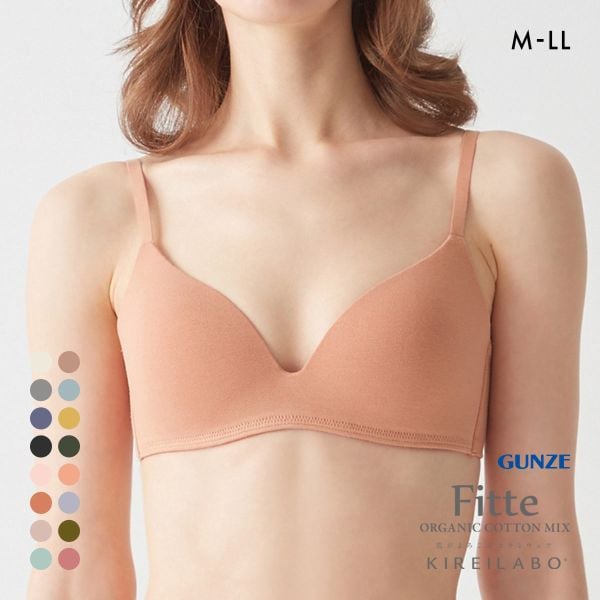 グンゼ GUNZE キレイラボ KIREILABO フィッテ Fitte COMFY MAKE BRA ブラジャー ノンワイヤー ハーフトップ オーガニックコットン混