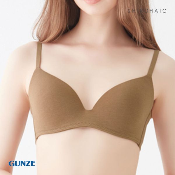 グンゼ GUNZE キレイラボ KIREILABO フィッテ Fitte COMFY MAKE BRA ブラジャー ノンワイヤー ハーフトップ オーガニックコットン混