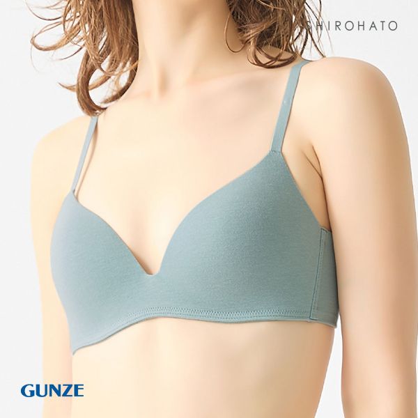 グンゼ GUNZE キレイラボ KIREILABO フィッテ Fitte COMFY MAKE BRA ブラジャー ノンワイヤー ハーフトップ オーガニックコットン混