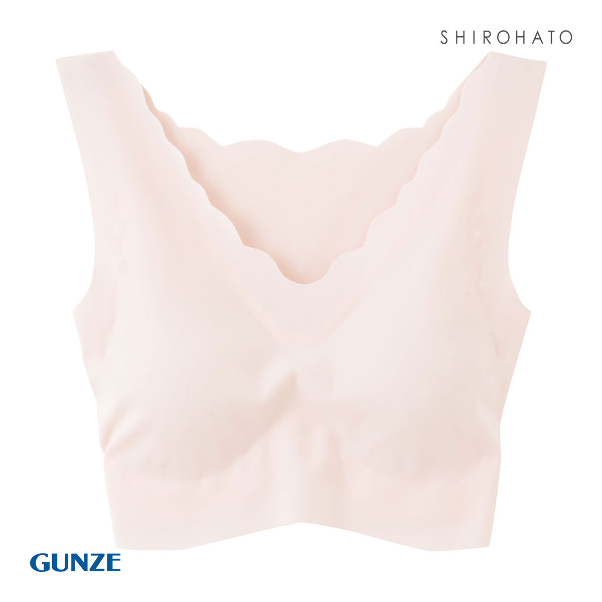 グンゼ GUNZE キレイラボ KIREILABO 完全無縫製 うるおい保湿 綿混 ハーフトップ レディース ノンワイヤー 単品(LPI-薄ピンク-M)
