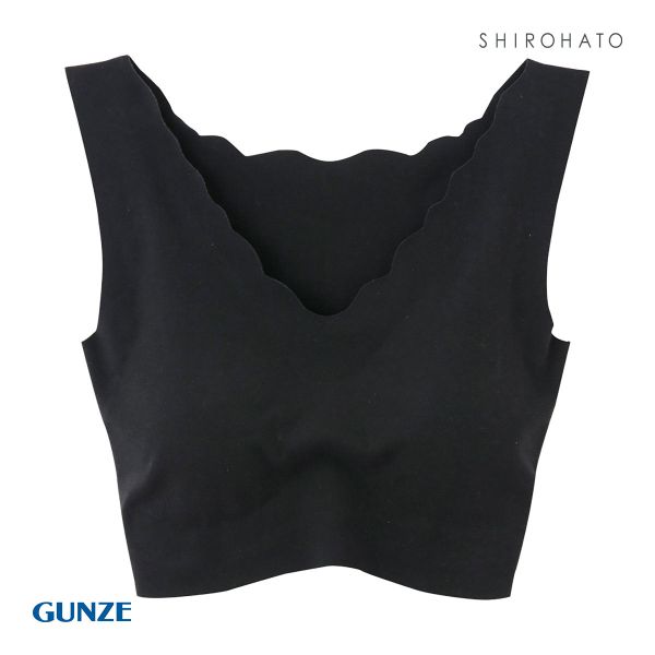 グンゼ GUNZE キレイラボ KIREILABO 完全無縫製 うるおい保湿 綿混 ハーフトップ レディース ノンワイヤー 単品