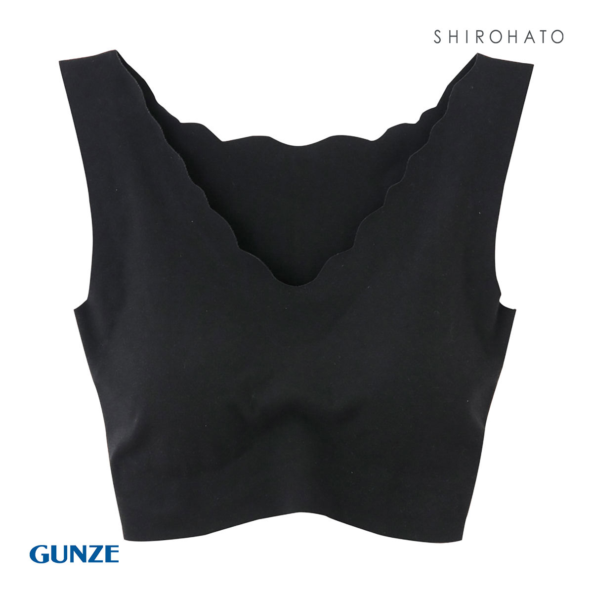 グンゼ GUNZE キレイラボ KIREILABO 完全無縫製 うるおい保湿 綿混 ハーフトップ レディース ノンワイヤー 単品(BK-ブラック-M)