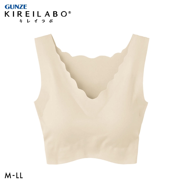 グンゼ GUNZE キレイラボ KIREILABO 完全無縫製 うるおい保湿 綿混 ハーフトップ レディース ノンワイヤー 単品