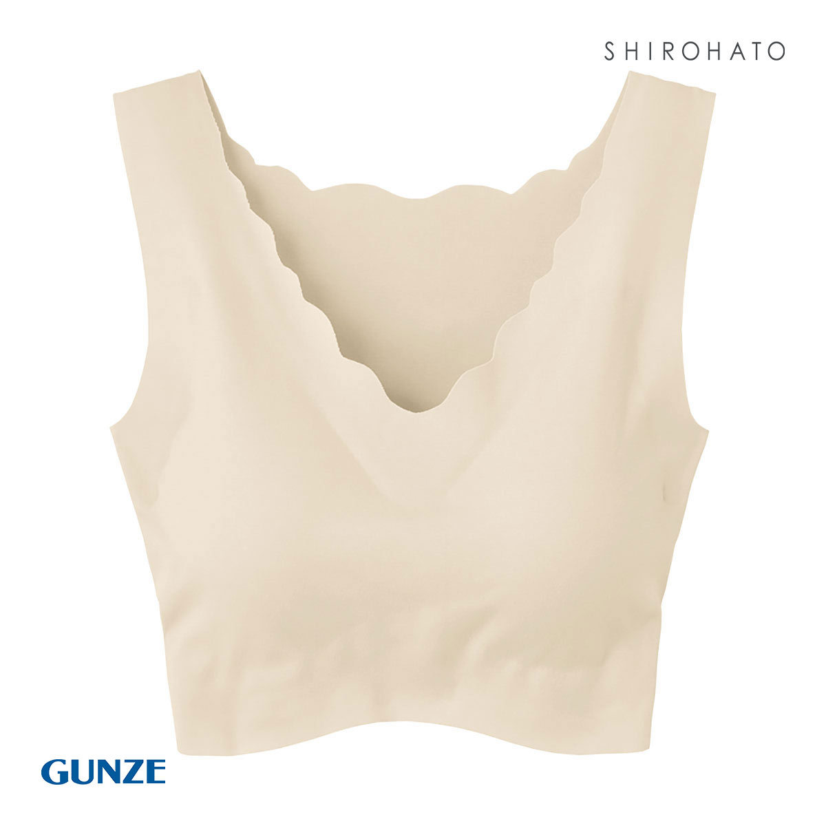 グンゼ GUNZE キレイラボ KIREILABO 完全無縫製 うるおい保湿 綿混 ハーフトップ レディース ノンワイヤー 単品(BE-ベージュ-M)