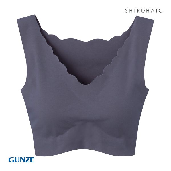 グンゼ GUNZE キレイラボ KIREILABO 完全無縫製 うるおい保湿 綿混 ハーフトップ レディース ノンワイヤー 単品