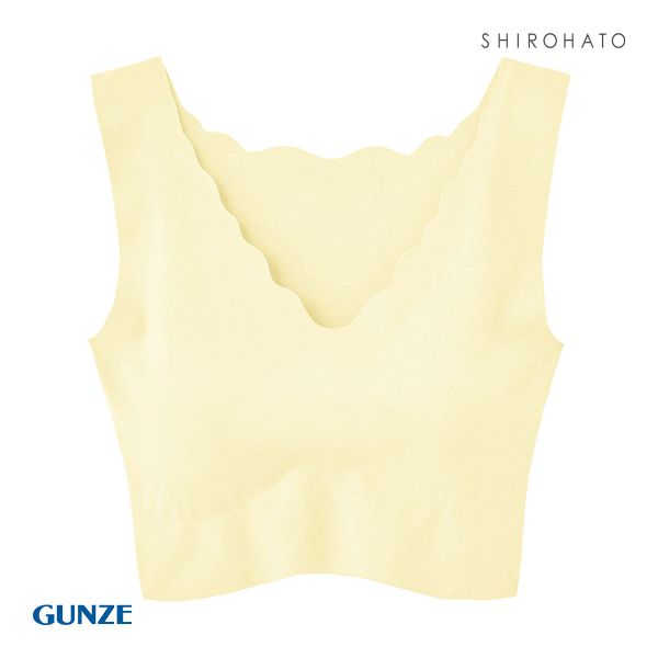 グンゼ GUNZE キレイラボ KIREILABO 完全無縫製 うるおい保湿 綿混 ハーフトップ レディース ノンワイヤー 単品