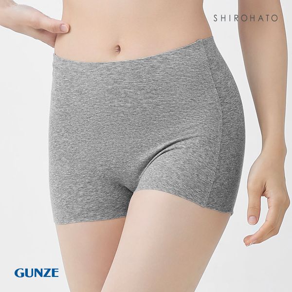 グンゼ GUNZE キレイラボ KIREILABO hada+ ボーイレングス ショーツ 深ばき 1分丈 完全無縫製 シームレス うるおい保湿 単品