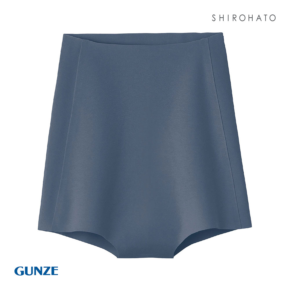 グンゼ GUNZE キレイラボ KIREILABO hada+ ボーイレングス ショーツ 深ばき 1分丈 完全無縫製 シームレス うるおい保湿 単品(DBU-濃ブルー-M)