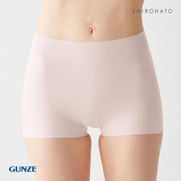 グンゼ GUNZE キレイラボ KIREILABO hada+ ボーイレングス ショーツ 深ばき 1分丈 完全無縫製 シームレス うるおい保湿 単品