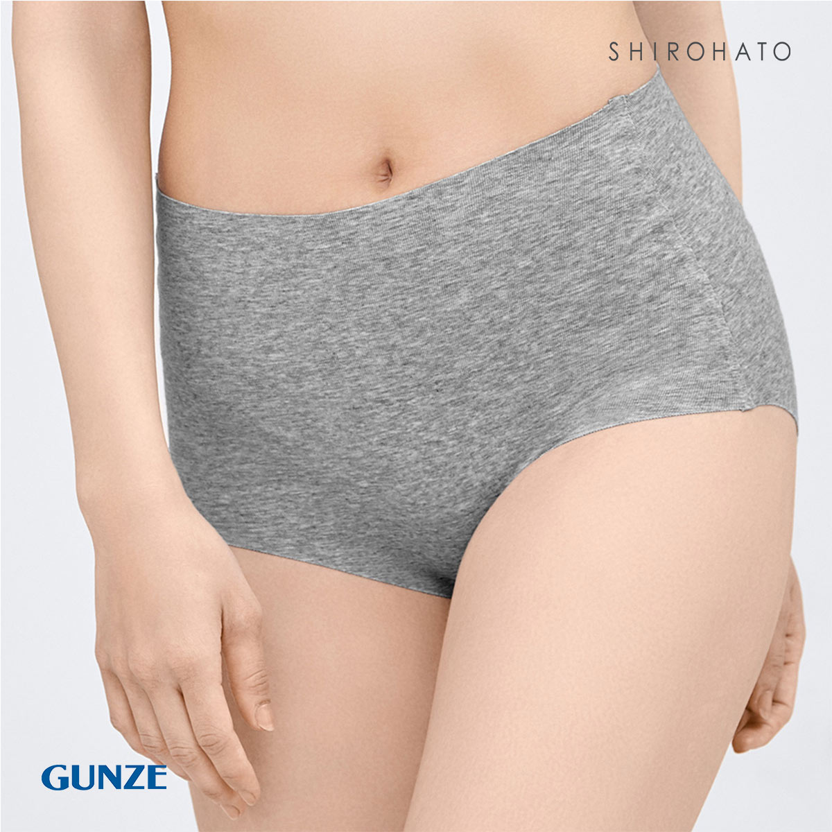 グンゼ ショーツ キレイラボ KIREILABO 完全無縫製 うるおい保湿 綿混 レギュラーショーツ GUNZE(GY-グレー-M)