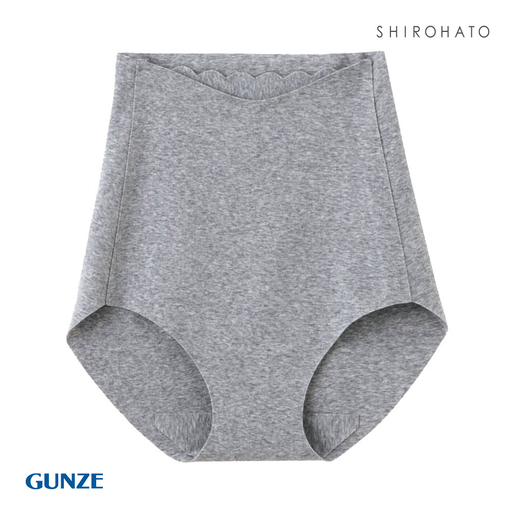 グンゼ GUNZE キレイラボ KIREILABO 完全無縫製 スタンダード ショーツ 綿混 深め ハイウエスト お腹押さえ(HGY-杢グレー-M)