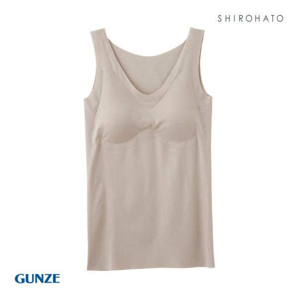 グンゼ GUNZE キレイラボ KIREILABO 完全無縫製 うるおい保湿 カップ付き タンクトップ クールタイプ