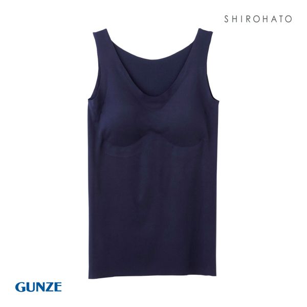 グンゼ GUNZE キレイラボ KIREILABO 完全無縫製 うるおい保湿 カップ付き タンクトップ クールタイプ