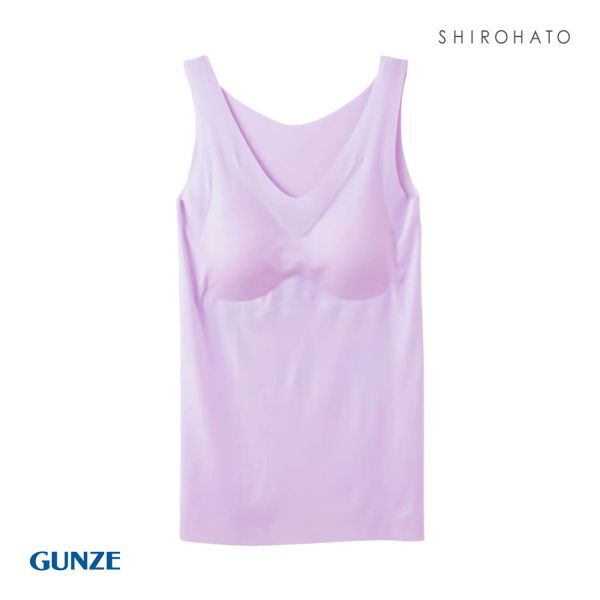 グンゼ GUNZE キレイラボ KIREILABO 完全無縫製 うるおい保湿 カップ付き タンクトップ クールタイプ