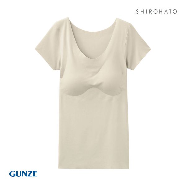 グンゼ GUNZE キレイラボ KIREILABO 完全無縫製 クールタイプ カップ付 2分袖インナー レディース 日本製