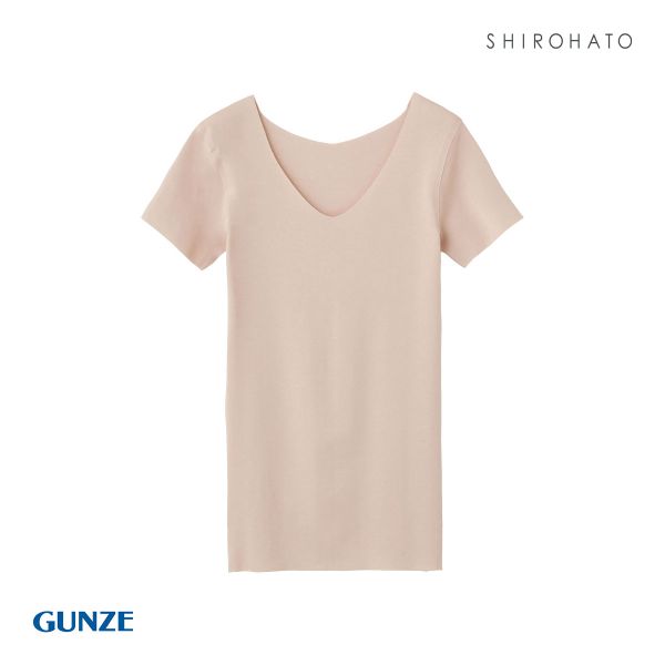 グンゼ GUNZE キレイラボ KIREILABO 完全無縫製COOL さらさら強撚綿 2分袖 Tシャツ インナー