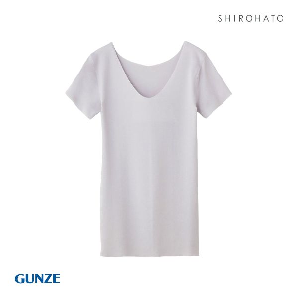 グンゼ GUNZE キレイラボ KIREILABO 完全無縫製COOL さらさら強撚綿 2分袖 Tシャツ インナー