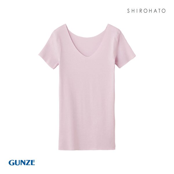 グンゼ GUNZE キレイラボ KIREILABO 完全無縫製COOL さらさら強撚綿 2分袖 Tシャツ インナー