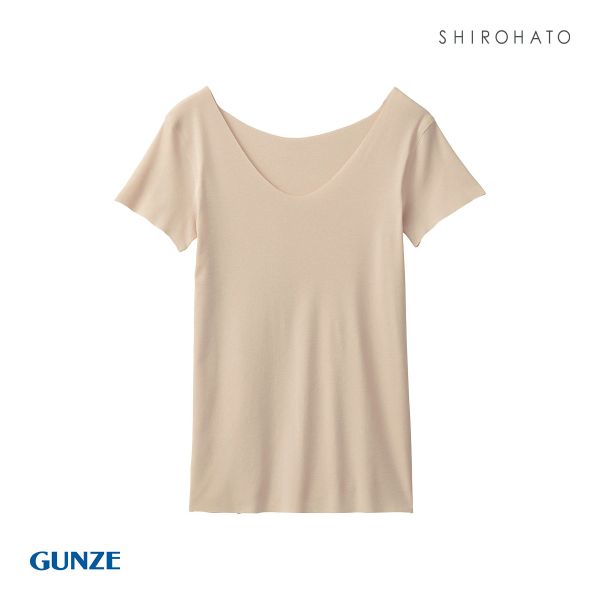 グンゼ GUNZE キレイラボ KIREILABO 完全無縫製COOL さらさら強撚綿 2分袖 Tシャツ インナー