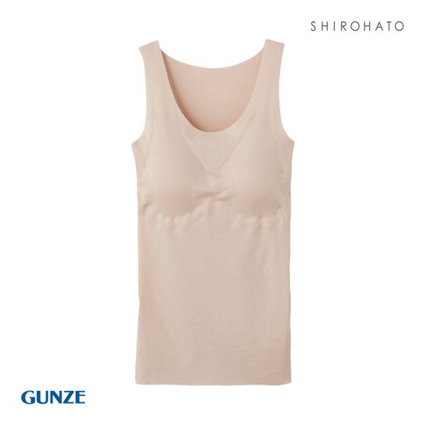グンゼ GUNZE キレイラボ KIREILABO 完全無縫製COOL さらさら強撚綿 タンクトップ カップ付き クールタイプ