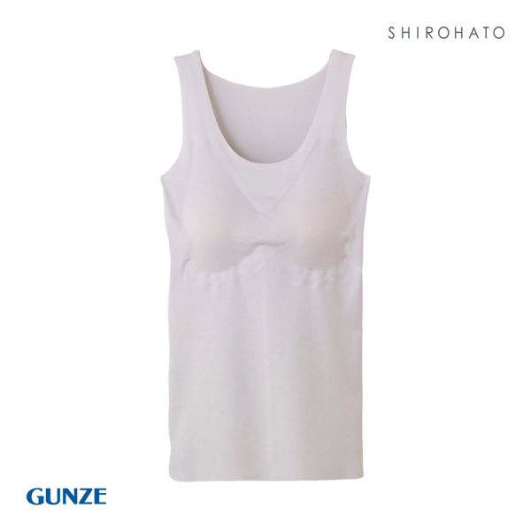 グンゼ GUNZE キレイラボ KIREILABO 完全無縫製COOL さらさら強撚綿 タンクトップ カップ付き クールタイプ