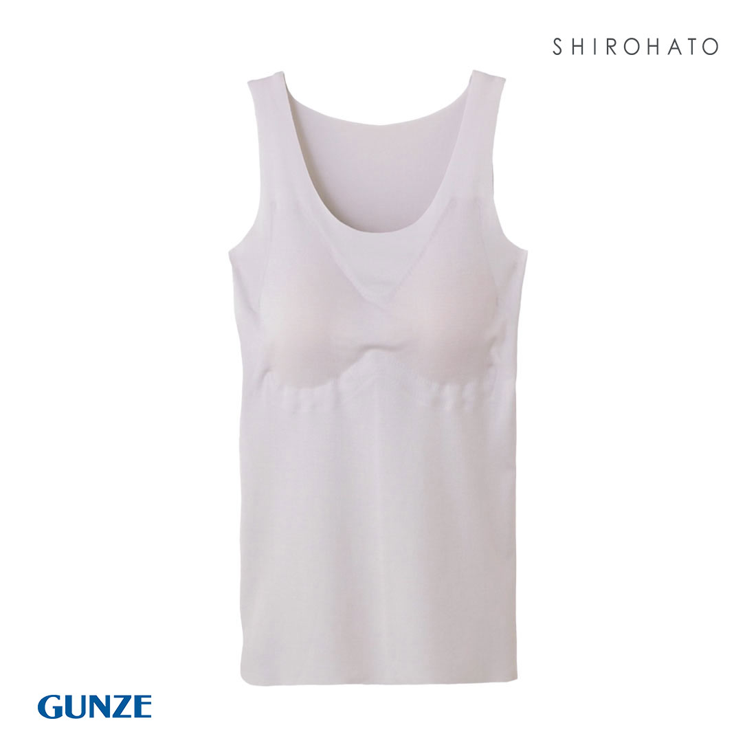 グンゼ GUNZE キレイラボ KIREILABO 完全無縫製COOL さらさら強撚綿 タンクトップ カップ付き クールタイプ(GY-グレー-M)