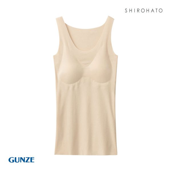 グンゼ GUNZE キレイラボ KIREILABO 完全無縫製COOL さらさら強撚綿 タンクトップ カップ付き クールタイプ