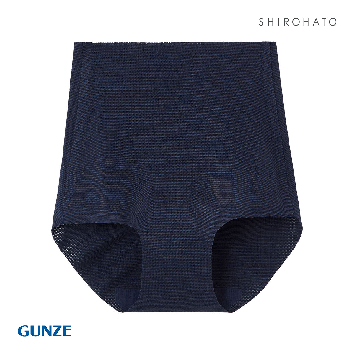 グンゼ GUNZE キレイラボ KIREILABO 完全無縫製 COOL ショーツ スタンダード 深め ハイウエスト 単品 メッシュ 涼感素材(NV-ネイビー-M)