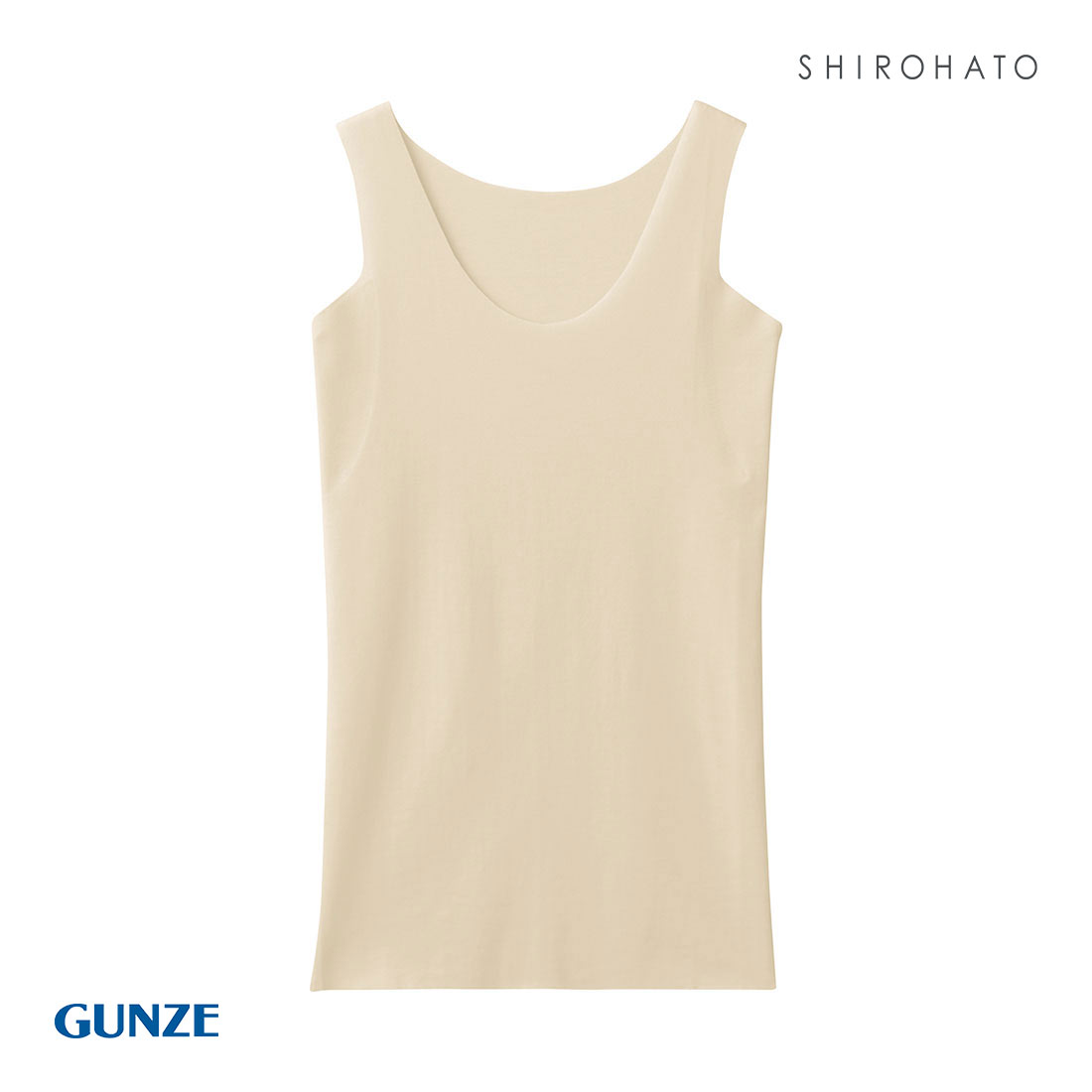 グンゼ GUNZE キレイラボ KIREILABO 完全無縫製COOL 軽のび綿レーヨン 汗取り付タンクトップ クール インナー ラン型(BE-ベージュ-M)