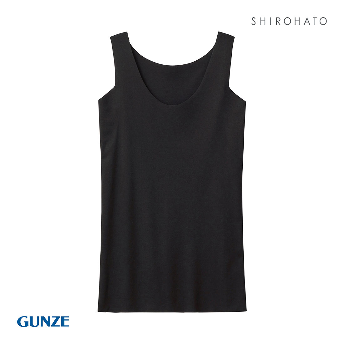 グンゼ GUNZE キレイラボ KIREILABO 完全無縫製COOL 軽のび綿レーヨン 汗取り付タンクトップ クール インナー ラン型(BK-ブラック-M)