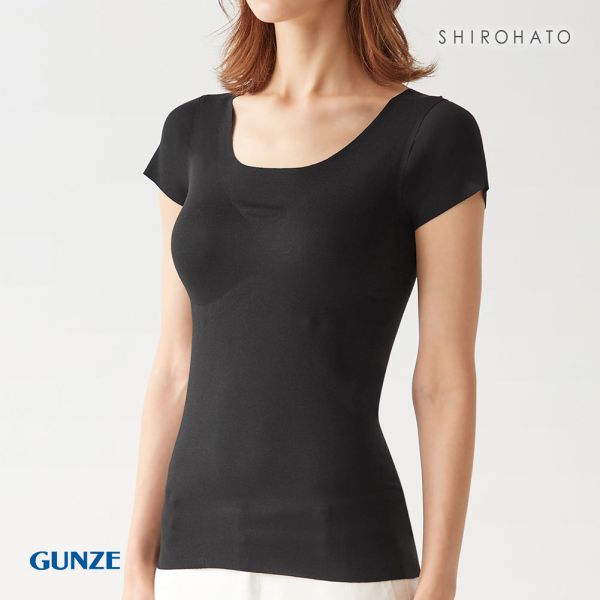 グンゼ GUNZE キレイラボ KIREILABO パッド付 2分袖インナー レディース 日本製