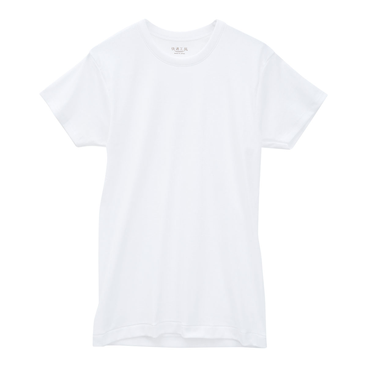 グンゼ GUNZE 快適工房 半袖 丸首 Tシャツ メンズ インナー 綿100％ クルーネック 日本製 抗菌防臭(WH-ホワイト-S)
